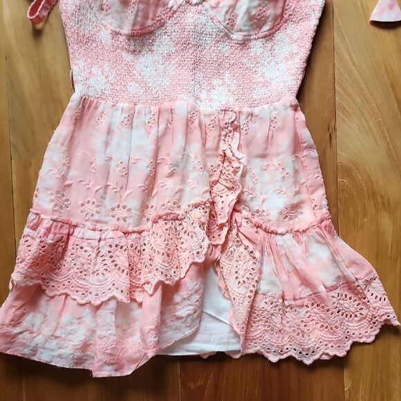 LoveShackFancy Pink Textured Dress - Women's Size Medium (NWT) - Picture 4 of 7